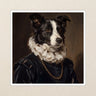 Border Collie Royal Portrait Kiss-Cut Sticker, Regal Dog Art, Border Collie Lover Gift, Vinyl Sticker