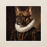 French Bulldog Royal Portrait Kiss-Cut Sticker, Regal Dog Art, French Bulldog Lover Gift, Vinyl Sticker