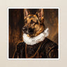 German Shepherd Royal Portrait Kiss-Cut Sticker, Regal Dog Art, German Shepherd Lover Gift, Vinyl Sticker