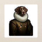 German Shorthaired Pointer Renaissance Royal vinyl sticker by Tritan, angled view