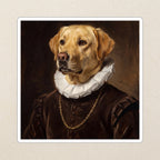 Labrador Retriever Renaissance Royal vinyl sticker by Tritan, angled view