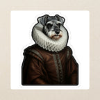 Miniature Schnauzer Renaissance Royal vinyl sticker by Tritan, angled view