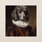 Poodle Renaissance Royal vinyl sticker by Tritan, angled view