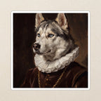 Siberian Husky Renaissance Royal vinyl sticker by Tritan, angled view