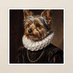 Yorkshire Terrier Renaissance Royal vinyl sticker by Tritan, angled view
