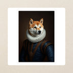 Shiba Inu Renaissance Royal vinyl sticker by Tritan, angled view