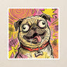 Pug Comic Pop Die-Cut Sticker, Bold Dog Art, Pug Lover Gift, Water-Resistant Vinyl