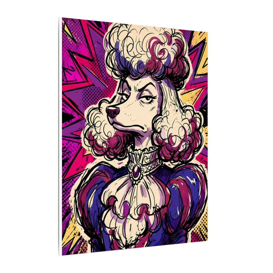 Poodle Comic Pop Art canvas print by Tritan, side