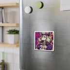 Poodle Comic Pop Art die-cut magnet by Tritan, on steel