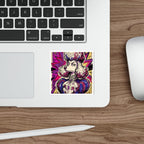 Poodle Comic Pop Art vinyl sticker by Tritan, on a laptop