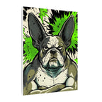 French Bulldog Comic Pop Art canvas print by Tritan, side