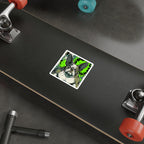 French Bulldog Comic Pop Art vinyl sticker by Tritan, on a skateboard