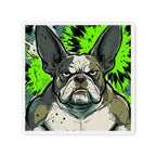 French Bulldog Comic Pop Art die-cut magnet by Tritan, front