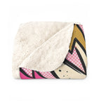 Havanese Comic Pop Art sherpa blanket by Tritan, folded