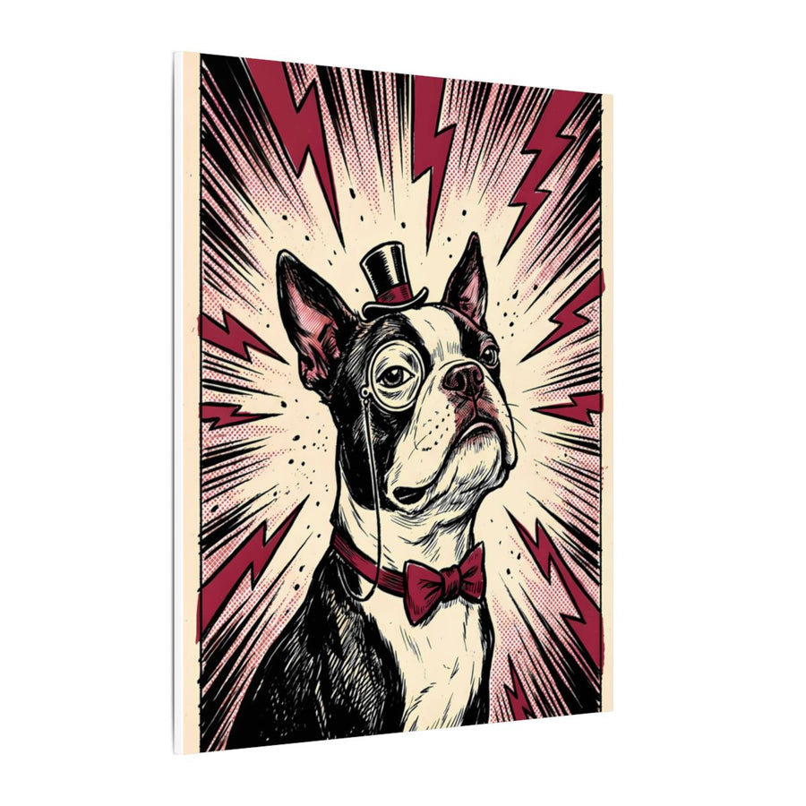 Boston Terrier Comic Pop Art canvas print by Tritan, side