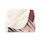 Boston Terrier Comic Pop Art sherpa blanket by Tritan, folded