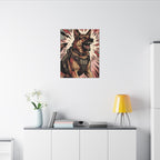 German Shepherd Comic Pop Art canvas print by Tritan, desk wall