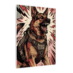 German Shepherd Comic Pop Art canvas print by Tritan, side