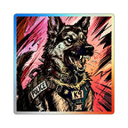 German Shepherd Comic Pop Art vinyl sticker by Tritan, front