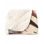 German Shepherd Comic Pop Art sherpa blanket by Tritan, folded
