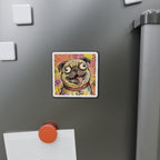 Pug Comic Pop Art die-cut magnet by Tritan, on the fridge