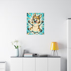 Corgi Comic Pop Art canvas print by Tritan, desk wall