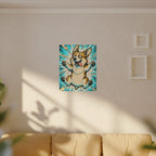 Corgi Comic Pop Art canvas print by Tritan, sofa wall