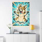 Corgi Comic Pop Art canvas print by Tritan, desk wall