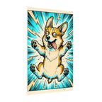 Corgi Comic Pop Art canvas print by Tritan, side