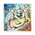 Corgi Comic Pop Art vinyl sticker by Tritan, front