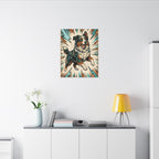 Australian Shepherd Comic Pop Art canvas print by Tritan, desk wall
