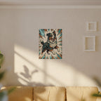 Australian Shepherd Comic Pop Art canvas print by Tritan, sofa wall