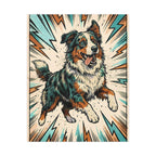 Australian Shepherd Comic Pop Art canvas print by Tritan, front