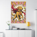 Golden Retriever Comic Pop Art canvas print by Tritan, desk wall