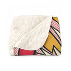 Golden Retriever Comic Pop Art sherpa blanket by Tritan, folded