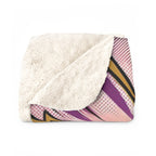 Shih Tzu Comic Pop Art sherpa blanket by Tritan, folded