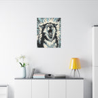 Siberian Husky Comic Pop Art canvas print by Tritan, desk wall