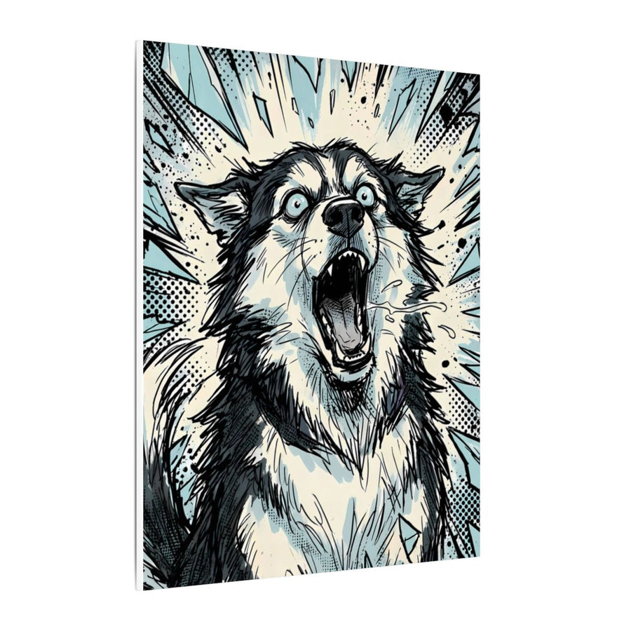 Siberian Husky Comic Pop Art canvas print by Tritan, side