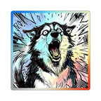 Siberian Husky Comic Pop Art vinyl sticker by Tritan, front