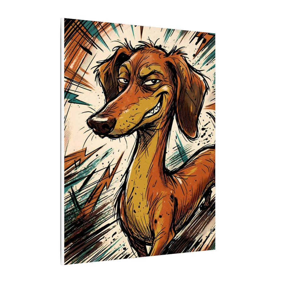Dachshund Comic Pop Art canvas print by Tritan, side