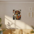 Dachshund Comic Pop Art canvas print by Tritan, sofa wall
