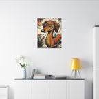 Dachshund Comic Pop Art canvas print by Tritan, desk wall
