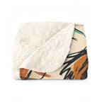 Dachshund Comic Pop Art sherpa blanket by Tritan, folded