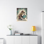 Beagle Comic Pop Art canvas print by Tritan, desk wall