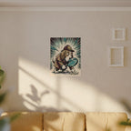 Beagle Comic Pop Art canvas print by Tritan, sofa wall
