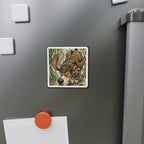 Beagle Comic Pop Art die-cut magnet by Tritan, on the fridge