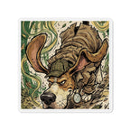 Beagle Comic Pop Art die-cut magnet by Tritan, front