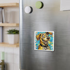 Labrador Retriever Comic Pop Art die-cut magnet by Tritan, on steel