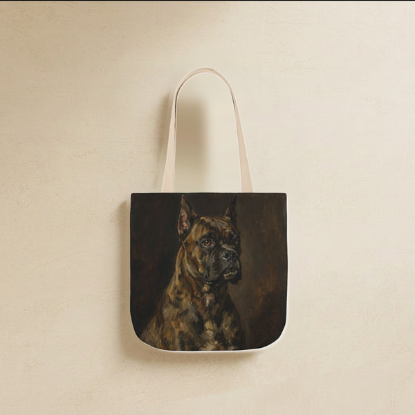 Boxer Tote Bag | Painterly Dog Art Canvas Tote | Boxer Mom Gift | Dog Lover Market Bag | Pet Portrait Accessory