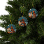 Vizsla Halloween Poster ceramic ornament by Tritan, set